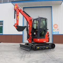 SL35JF-6P 3.5 Ton Fully Enclosed Cabin Mini Crawler Excavator, Small Digger With Air Condition For Municipal Engineering Orchard Greenhouse Breaking & Trenching Export