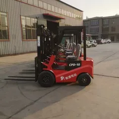 1 Ton Four Wheel Lithium Counterbalance Electric Forklift, Compact Silent Indoor Battery Stacker, Narrow Aisle Pallet Handling Truck