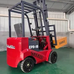 1 Ton Four Wheel Lithium Counterbalance Electric Forklift, Compact Silent Indoor Battery Stacker, Narrow Aisle Pallet Handling Truck