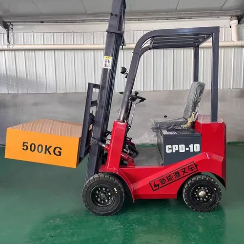 1 Ton Four Wheel Lithium Counterbalance Electric Forklift, Compact Silent Indoor Battery Stacker, Narrow Aisle Pallet Handling Truck