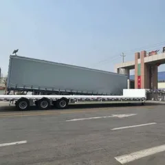 Heavy Duty Flatbed Semi Trailer High Load Capacity for Construction Material Transportation