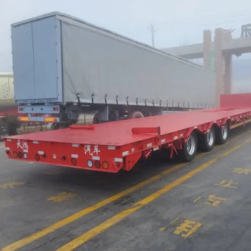 Heavy Duty Flatbed Semi Trailer High Load Capacity for Construction Material Transportation