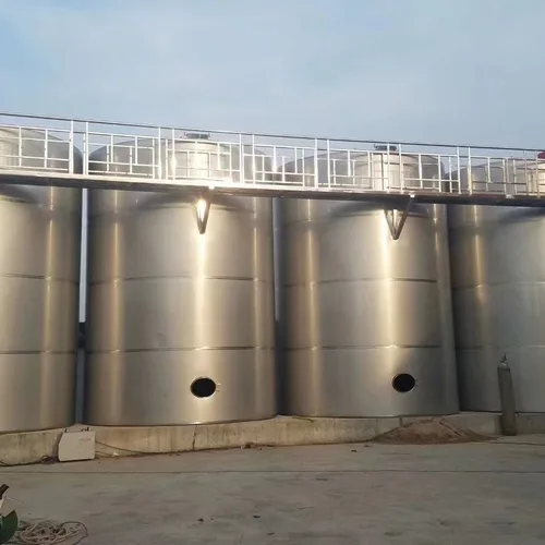 Stainless Steel Storage Tank, Large Vertical Liquid Holding Tank, Sealed Wine Storage Vessel