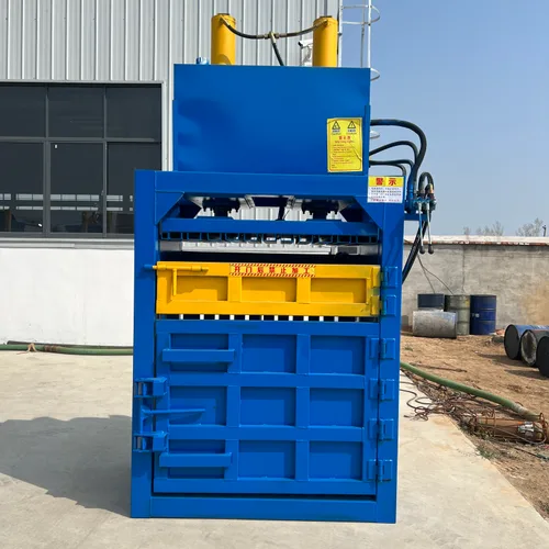 60 Ton Double Cylinder Vertical Hydraulic Baler, 30KW Large Waste Paper Plastic Film Woven Bag High Density Compression Baling Machine, Large & Medium Recycling Vertical Compactor For Export