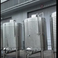 Stainless Steel Constant Temperature Fermentation Tank, Winery Wine Storage Vessel, Jacketed Cooling Wine Tank