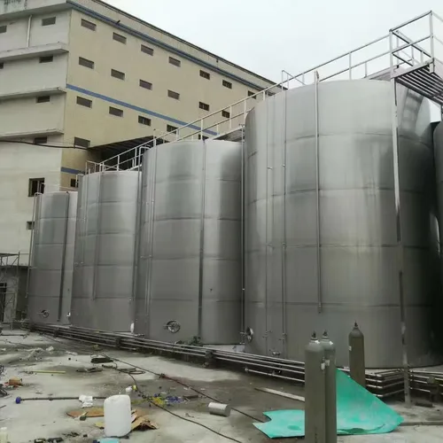 Stainless Steel Storage Tank, Large Vertical Liquid Holding Tank, Sealed Wine Storage Vessel
