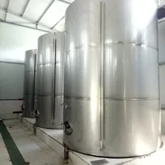 Stainless Steel Storage Tank, Large Vertical Liquid Holding Tank, Sealed Wine Storage Vessel