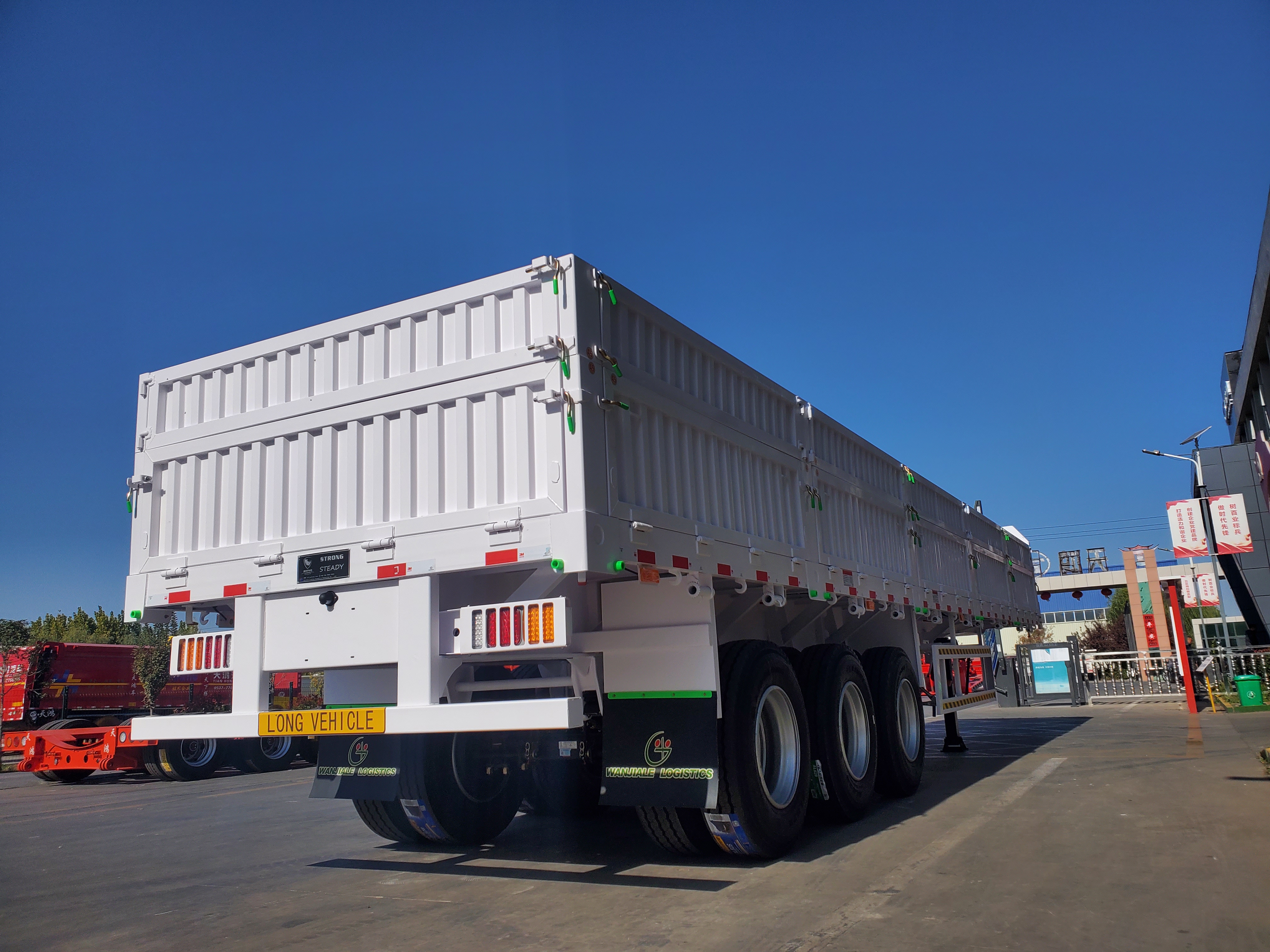 3-Axle Drop-Side Semi-Trailer For Sale