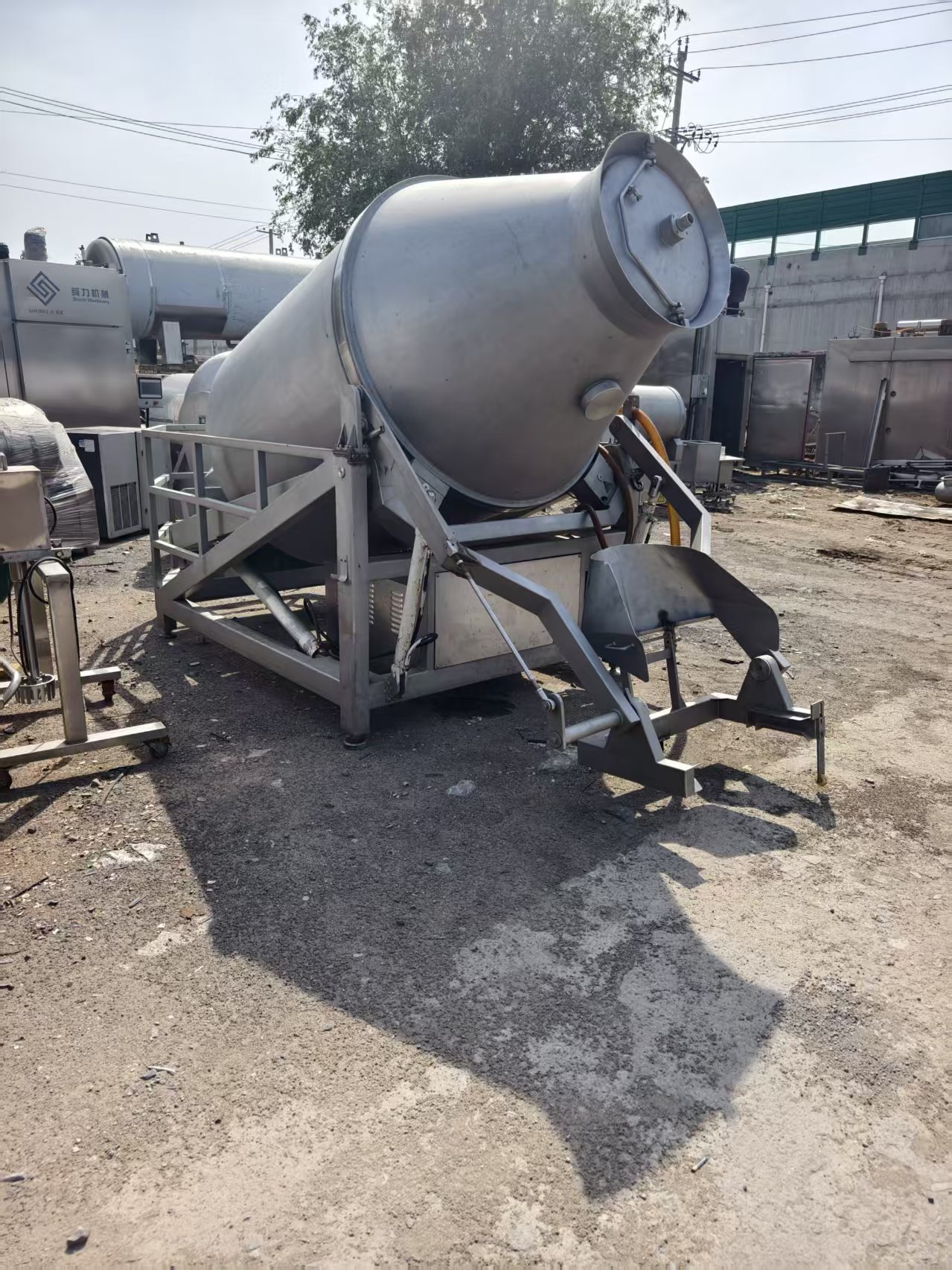 Brand New Vacuum Meat Tumbler, Automatic Variable Frequency Meat Marinating Machine With Hydraulic Tilting Barrel For Steak & Chicken Chop