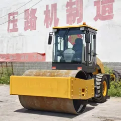 8 Ton Full Hydraulic Single Drum Road Roller, Large Ride-on Soil Compactor For Subgrade Backfill Vibration Compaction