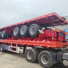 Heavy-Duty Tri-Axle Flatbed Semi-Trailer For Container & Bulk Cargo Transport