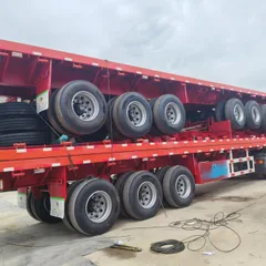 Heavy-Duty Tri-Axle Flatbed Semi-Trailer For Container & Bulk Cargo Transport
