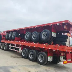 Heavy-Duty Tri-Axle Flatbed Semi-Trailer For Container & Bulk Cargo Transport