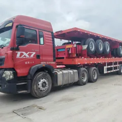 Heavy-Duty Tri-Axle Flatbed Semi-Trailer For Container & Bulk Cargo Transport