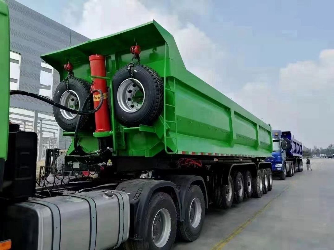 Central Asia & Africa Standard Rear Tipping Dump Semi-trailer Anti-sticky U-box For Bulk Construction Cargo