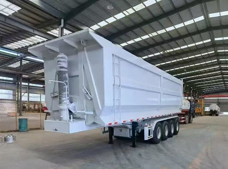 Heavy-duty Front Vertical Single Hydraulic Lifting Rear Tipper Trailer Air Suspension / Mechanical Suspension Optional Custom Volume