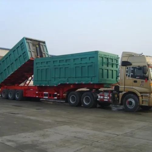 Heavy-duty Hydraulic Lifting Side Tipper Trailer Air Suspension / Mechanical Suspension Optional Customized Dimension