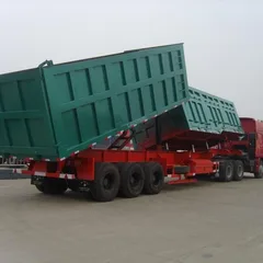 Heavy-duty Hydraulic Lifting Side Tipper Trailer Air Suspension / Mechanical Suspension Optional Customized Dimension