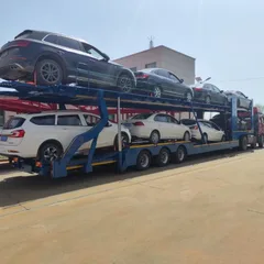 Factory Custom Tri-axle Double Deck Car Carrier Semi-trailer, Hydraulic Lifting Platform For Passenger Vehicle Delivery