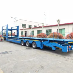 Factory Custom Tri-axle Double Deck Car Carrier Semi-trailer, Hydraulic Lifting Platform For Passenger Vehicle Delivery