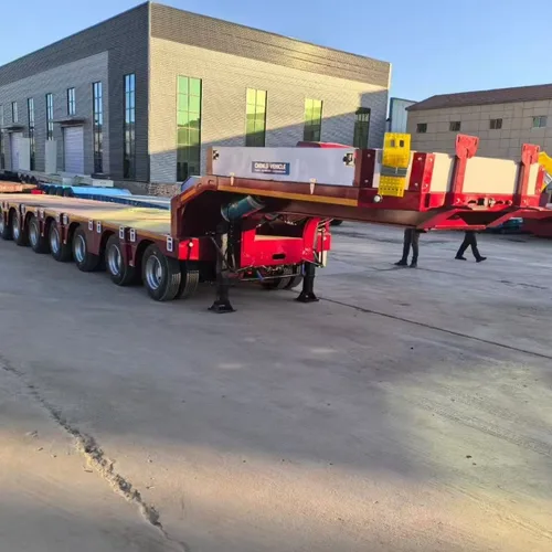Multi-axle Low-bed Heavy Transport Semi-trailer Custom Axle Number Hydraulic Spring Ramp For Central Asia Wind Power Excavator Haulage