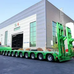 Multi-axle Low-bed Heavy Transport Semi-trailer Custom Axle Number Hydraulic Spring Ramp For Central Asia Wind Power Excavator Haulage
