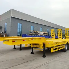 Multi-axle Low-bed Heavy Transport Semi-trailer Custom Axle Number Hydraulic Spring Ramp For Central Asia Wind Power Excavator Haulage