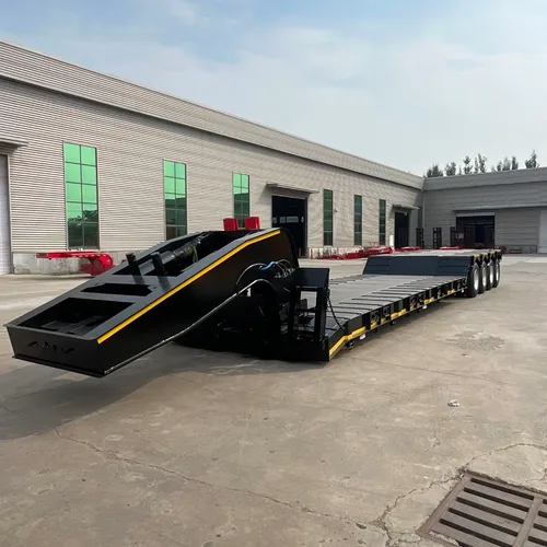 Multi-axle Low-bed Heavy Transport Semi-trailer Custom Axle Number Hydraulic Spring Ramp For Central Asia Wind Power Excavator Haulage