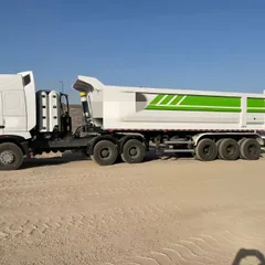 Central Asia & Africa Standard Rear Tipping Dump Semi-trailer Anti-sticky U-box For Bulk Construction Cargo
