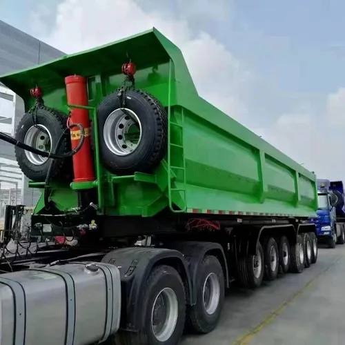 Central Asia & Africa Standard Rear Tipping Dump Semi-trailer Anti-sticky U-box For Bulk Construction Cargo