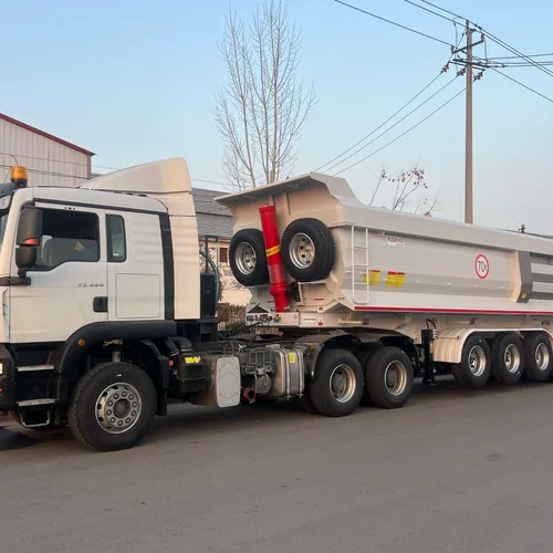 Central Asia & Africa Standard Rear Tipping Dump Semi-trailer Anti-sticky U-box For Bulk Construction Cargo