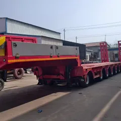 Heavy-duty Balanced Six-axle Low-bed Trailer Air Suspension / Mechanical Suspension Optional Custom Dimension For Oversize Machinery