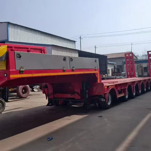 Heavy-duty Balanced Six-axle Low-bed Trailer Air Suspension / Mechanical Suspension Optional Custom Dimension For Oversize Machinery