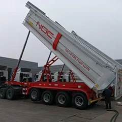 Four-axle European U-shaped End Tipper Dump Semi-trailer Custom Side Logo Printing High Wear-resistant Box For Africa & Europe Mine Sand Stone Coal Transport