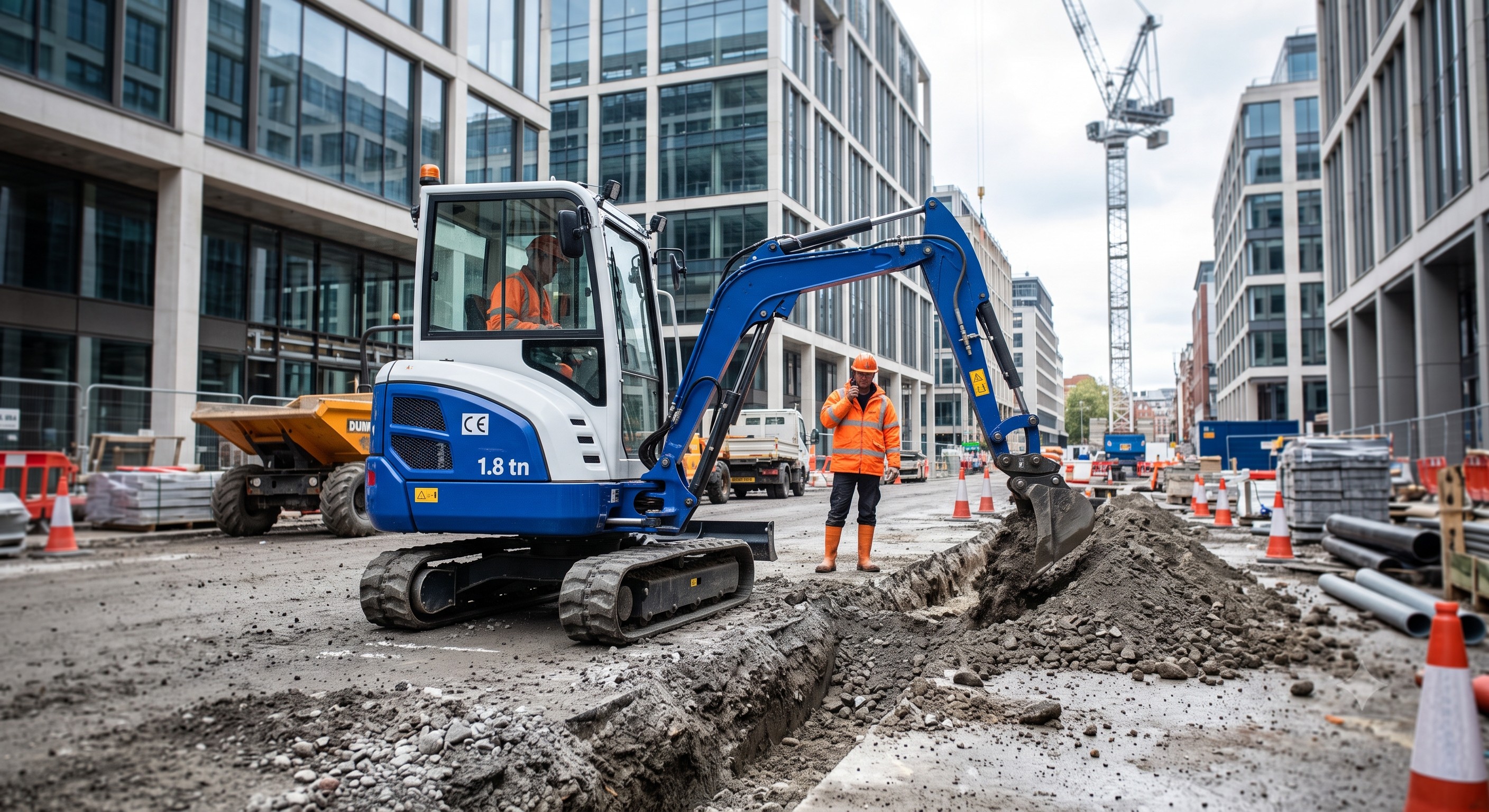 CE Certified 1.8 Ton Mini Digger | Compact Excavator for Sale