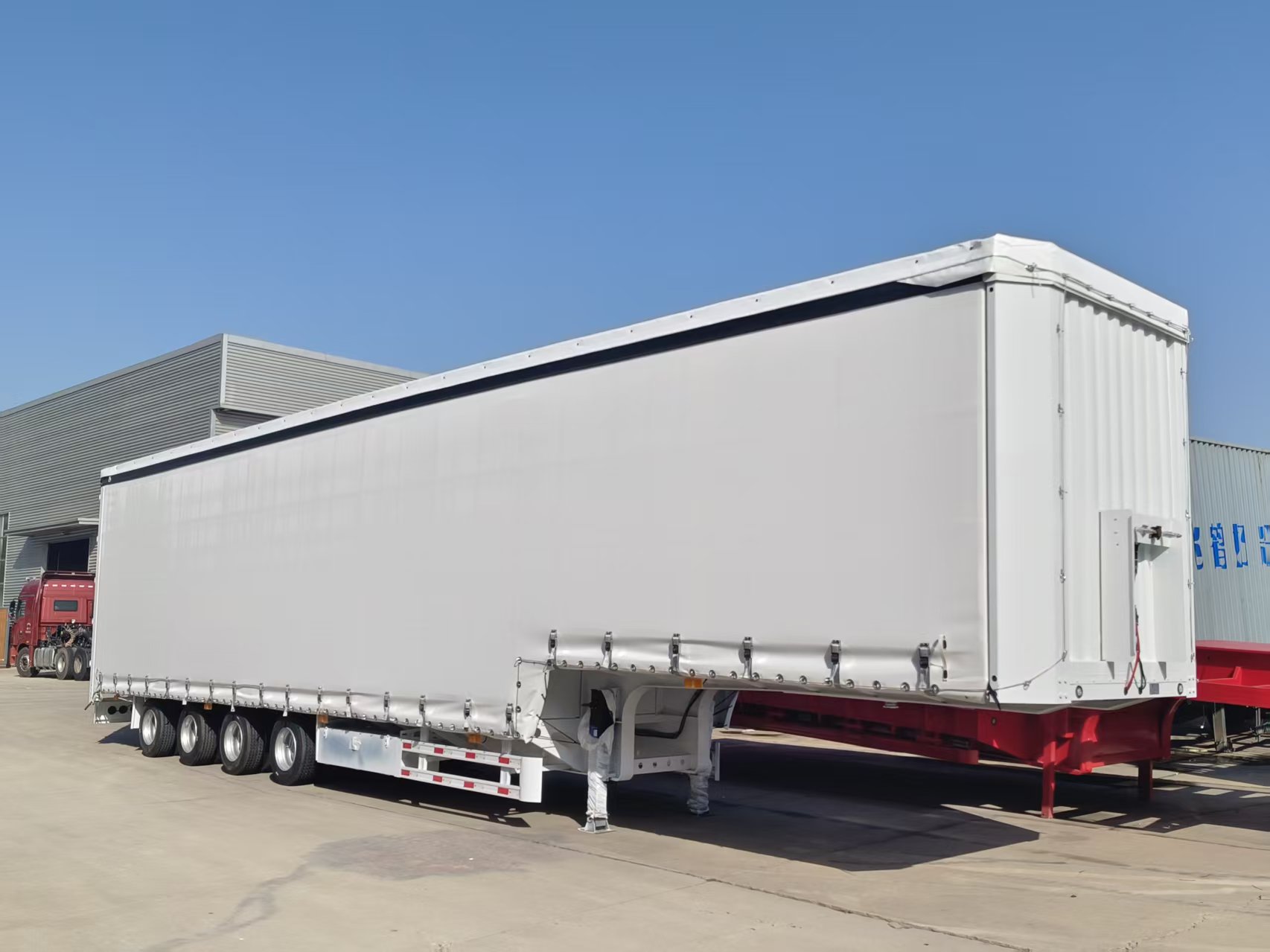 4-Axle Curtain Side Semi-Trailer Full Air Suspension Liftable Front Axle Rainproof Sliding Curtain For Europe Central Asia General Cargo Logistics