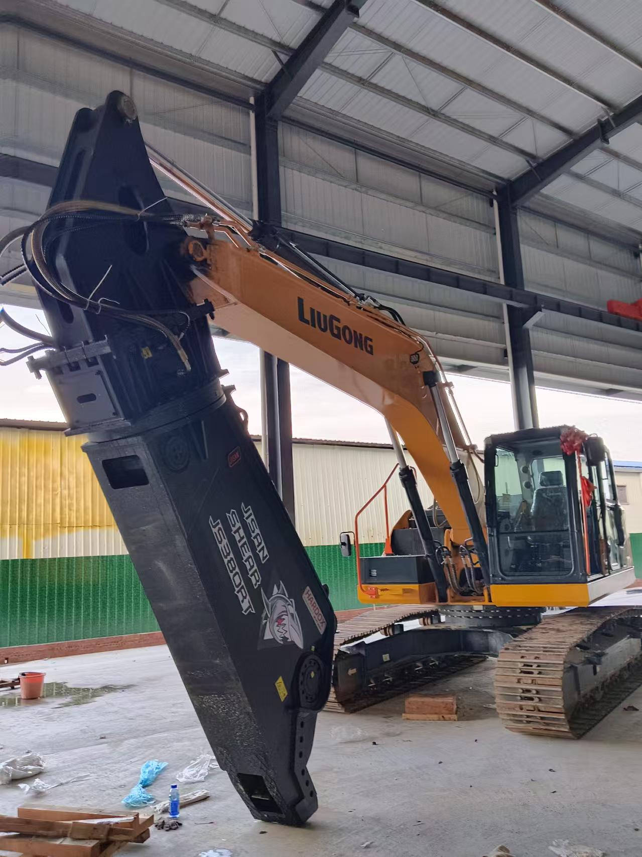 Heavy HARDOX Steel Excavator Eagle Shear Deep Cutting Chamber For Scrap Steel Rebar Vehicle Recycling Central Asia Africa Export
