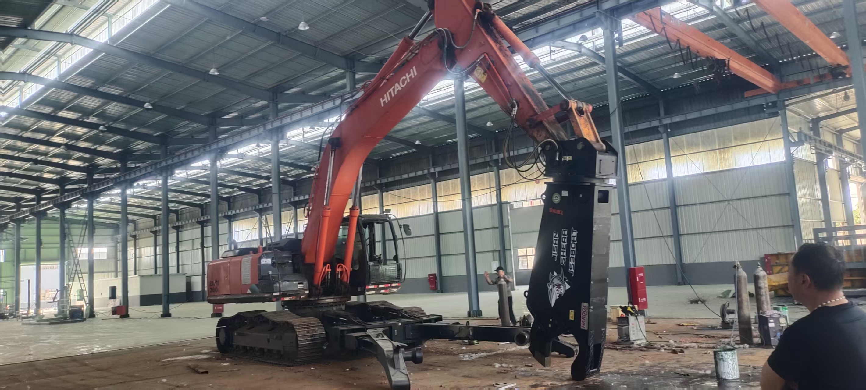 Heavy HARDOX Steel Excavator Eagle Shear Deep Cutting Chamber For Scrap Steel Rebar Vehicle Recycling Central Asia Africa Export