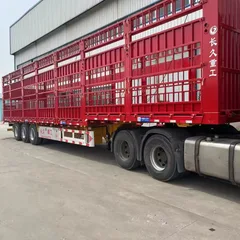 3-Axle Double Deck Livestock Semi-Trailer 17.5m×3m×4.35m Top10mm Bottom12mm Web6mm Manganese Beam Electric Lifting For Cattle Horse Transport