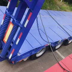6-Axle 16m×3m Standard Low Bed Semi-Trailer Complete Legal Documents With Spring Loading Ramp For Excavator Mining Machinery Transport