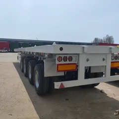 Standard Container Flatbed Trailer 12R22.5 Tires For 20ft/40ft Shipping Container Port Logistics Central Asia Africa