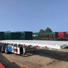 Standard Container Flatbed Trailer 12R22.5 Tires For 20ft/40ft Shipping Container Port Logistics Central Asia Africa