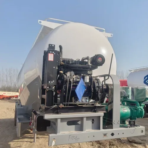 Custom Export 35CBM Bulk Cement Powder Tank Semi-Trailer With Independent Diesel Engine Air Compressor For Fly Ash Lime Transport