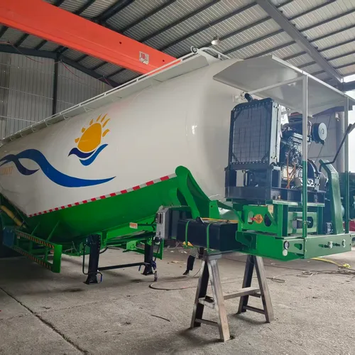 Export Custom Bulk Powder Tank Semi-Trailer Cement Fly Ash Lime Powder Transport For Construction Mine Logistics