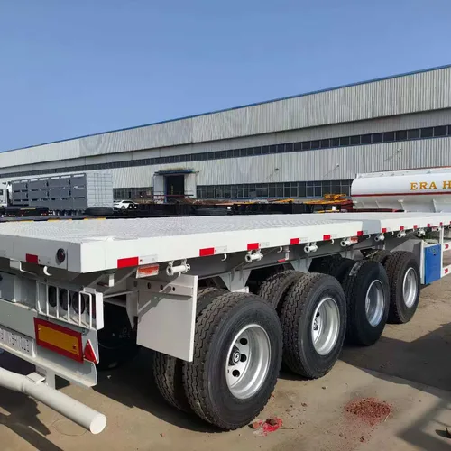 Standard Container Flatbed Trailer 12R22.5 Tires For 20ft/40ft Shipping Container Port Logistics Central Asia Africa