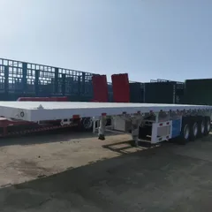 Standard Container Flatbed Trailer 12R22.5 Tires For 20ft/40ft Shipping Container Port Logistics Central Asia Africa