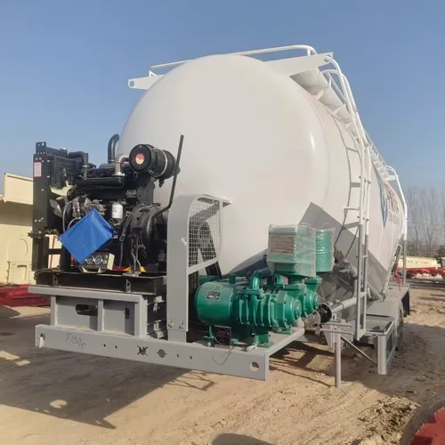Custom Export 35CBM Bulk Cement Powder Tank Semi-Trailer With Independent Diesel Engine Air Compressor For Fly Ash Lime Transport