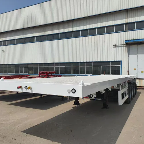 Standard Container Flatbed Trailer 12R22.5 Tires For 20ft/40ft Shipping Container Port Logistics Central Asia Africa