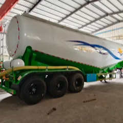 Export Custom Bulk Powder Tank Semi-Trailer Cement Fly Ash Lime Powder Transport For Construction Mine Logistics