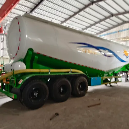 Export Custom Bulk Powder Tank Semi-Trailer Cement Fly Ash Lime Powder Transport For Construction Mine Logistics